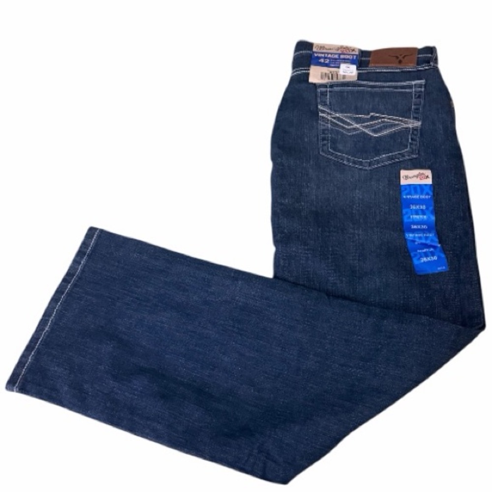Wrangler 20X Vintage Boot Jeans 36x30 Low Rise Slim Fit Stretch New With Tags